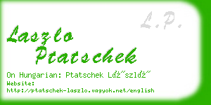 laszlo ptatschek business card